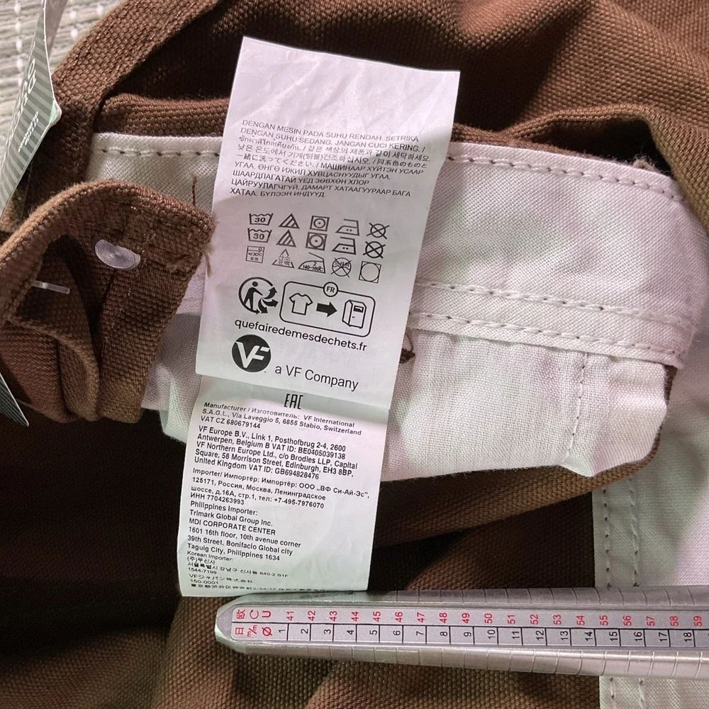 Dickies Mens Brown Duck Canvas Bib Overalls Workwear 48x30
